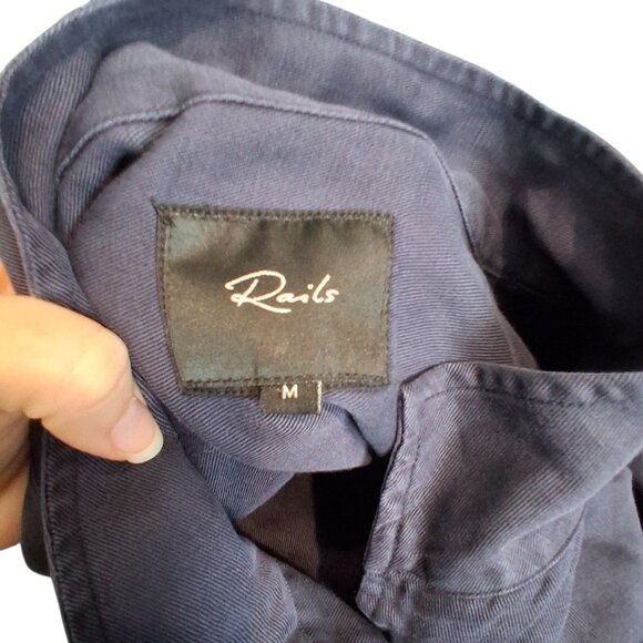 Rails Elliot indigo with floral medallion top womens M linen blend embroidered - Picture 3 of 4